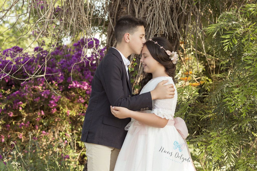 hermanos sesión de fotos de comunión