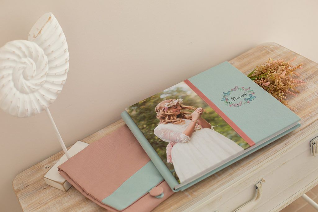 album de sesión de fotos de mi primera comunión